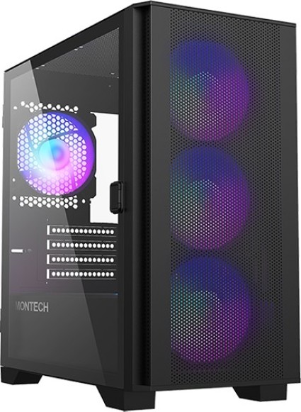 Montech Air 100 ARGB, schwarz, Glasfenster