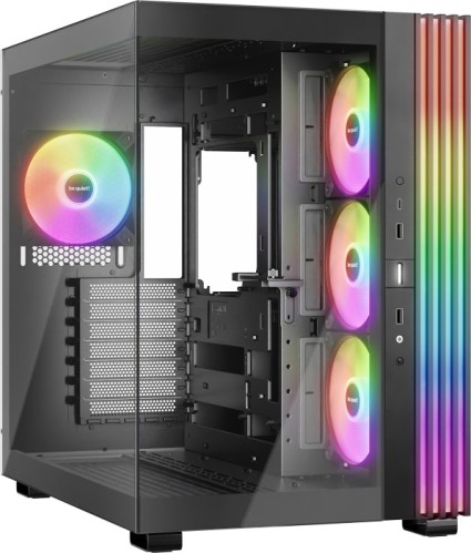 be quiet! Light Base 600 LX Black, schwarz, Glasfenster