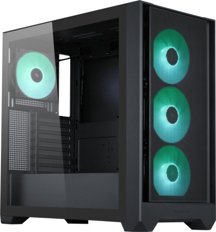 Silentware Flow 110 A-RGB Black, Glasfenster